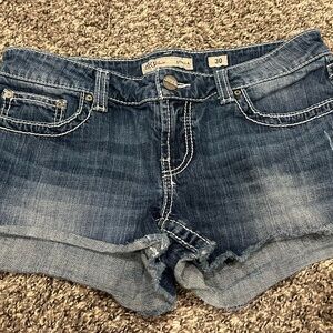 BKE Denim STELLA Shorts Distressed Medium Wash Blue Women's Size 30